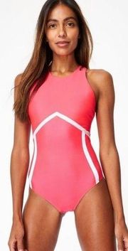 Sweaty Betty Lipstick Medley Pink One Piece Swimsuit Size XS