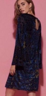 NWT Black Multi Velvet Dress