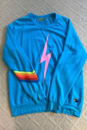 Blue Lightning Bolt Crewneck