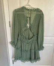 Never worn before green flowy dress