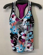 Zero Xposur Multicolor Floral Print Tankini Swim Top Swimsuit