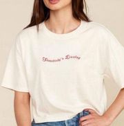 Mate the Label Womens XS True White The Roxy Tee Somebody's Darling Cropped New