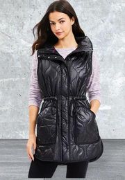 NWT Women's Lou & Grey Quilted Long Pocket Vest Size XL