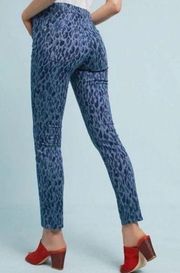 Anthropologie Pilcro leopard spot mid-rise cropped skinny jeans