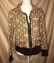 PRANA M-L BROWN ZIPPER JACKET