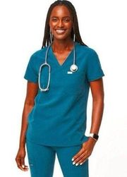 FIGS Teal Blue Green Casma Scrub Top Sz.XS