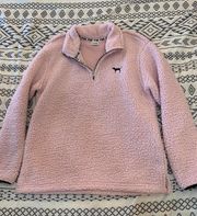 PINK - Victoria's Secret Pink Sherpa Quarter Zip Hoodie