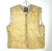 Double D Ranch Lamb Fur Vest Sz M