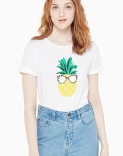 Kate Spade pineapple shades tee size medium