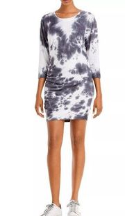 Sundry Tie Dye Side Shirred Dress - Size 3 (L)