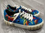 Farm Rio Blue Macaw Platform Sneakers