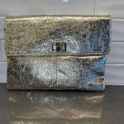 Francesca’s Gold Foil Clutch-NWOT