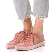 New Joie DarylLight Mauve Velvet Sneakers