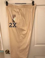 NWT 2X Cream color Capri