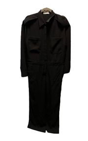 Aritzia Babaton Perle Long Sleeve Button Jumpsuit Size Small