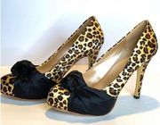 Vintage J. Loren Collection Cheetah Print Satin High Heeled Sandal Size 7