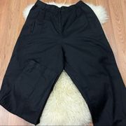 Vintage 90’s Susan Bristol Black Linen High Waist Relaxed Trouser Pants 12