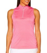 PGA Tour Apparel Women's Sleeveless Tonal Stripe Mock Top