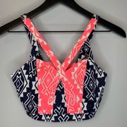 Flying Tomato Pink and Black Geometric Crop Top Size XS