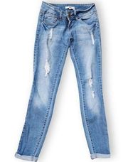 Distressed Ankle Jeans, Women's 3