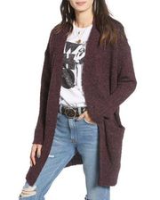 Women’s Purple Open Front Cardigan