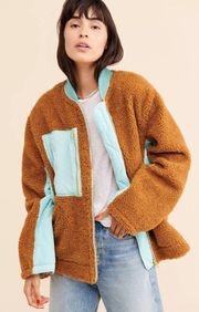 Jacket Rivington Sherpa Oversized Fleece Winter Amber Combo S NWT