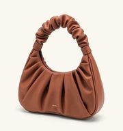 JW PEI GABBI RUCHED HOBO HANDBAG NUTELLA