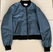 Kendall and Kylie blue jacket coat medium M black trim