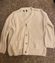 Cream Button Up Cardigan 