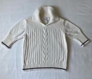 Ivory Cable Knit Sweater Top