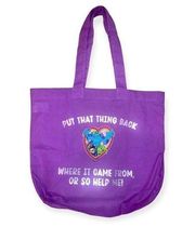 Monsters Inc embroidered tote