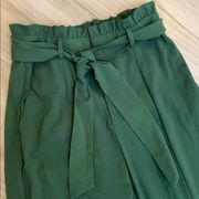 Do + Be Paperbag pants green MEDIUM Tie-Belted