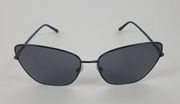 NEW Dolce & Gabbana Semi Cat Eye Sunglasses Black Mirroed Size 66,12