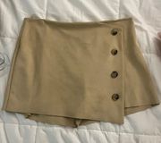 Cream Suede Skirt