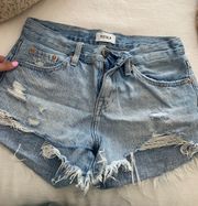 Distressed Jean Shorts