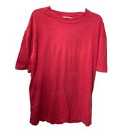 Acne Studios T-Shirt XXS Womens Red Crewneck 100% Cotton Graphic Short Sleeve