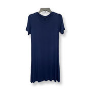 T Shirt Dress Womens Navy Stretch Scoop Neck Short Sleeve Casual Above Knee M