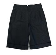 Theory Black cuffed Bermuda high waisted Dress Shorts Women’s Size 4