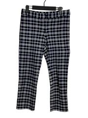 Amanda + Chelsea Black & White Windowpane Grid Crop Ankle Pants Size 4