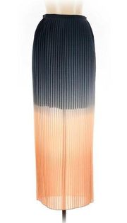 NWT Cynthia Rowley New York Blue & Peach Ombre Accordian Pleated Maxi Skirt S