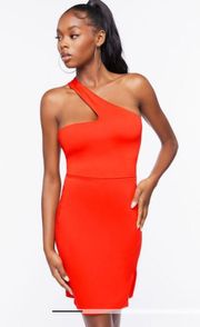 Red One-Shoulder Dress