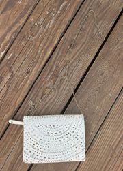 Francesca’s Collection Gold And White Chain Satchel 