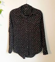 Moon Pattern Button Down Blouse