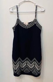 COPY - lSkies are blue navy embroidered dress size small