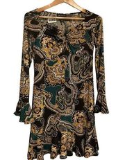 INC Paisley green flower print‎ size M