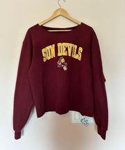 ASU Cut-cropped crewneck