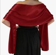 Womens Scarf Shawl Bridal Silky Shrug One Size Great for Evening Prom and Party.