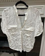 BTFL Life White Short Sleeve Blouse - Small - Great Condition