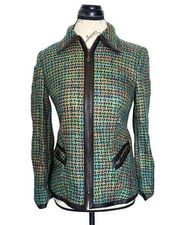 Peck & Peck Women’s Jacket  Blazer  Size 2 Tweed Career Chic Preppy Business