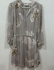 Aritzia Bennett Floral Silk Dress  Size Small